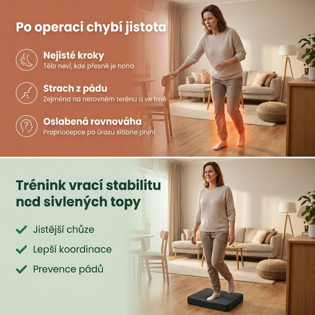 Balanční podložka pěnová pro trénink stability a rovnováhy po operaci